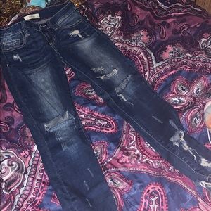 Dark blue ripped design Cello jeans